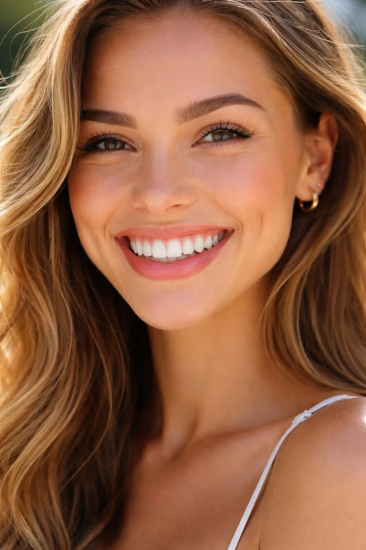 Close-up of a flawless, even smile