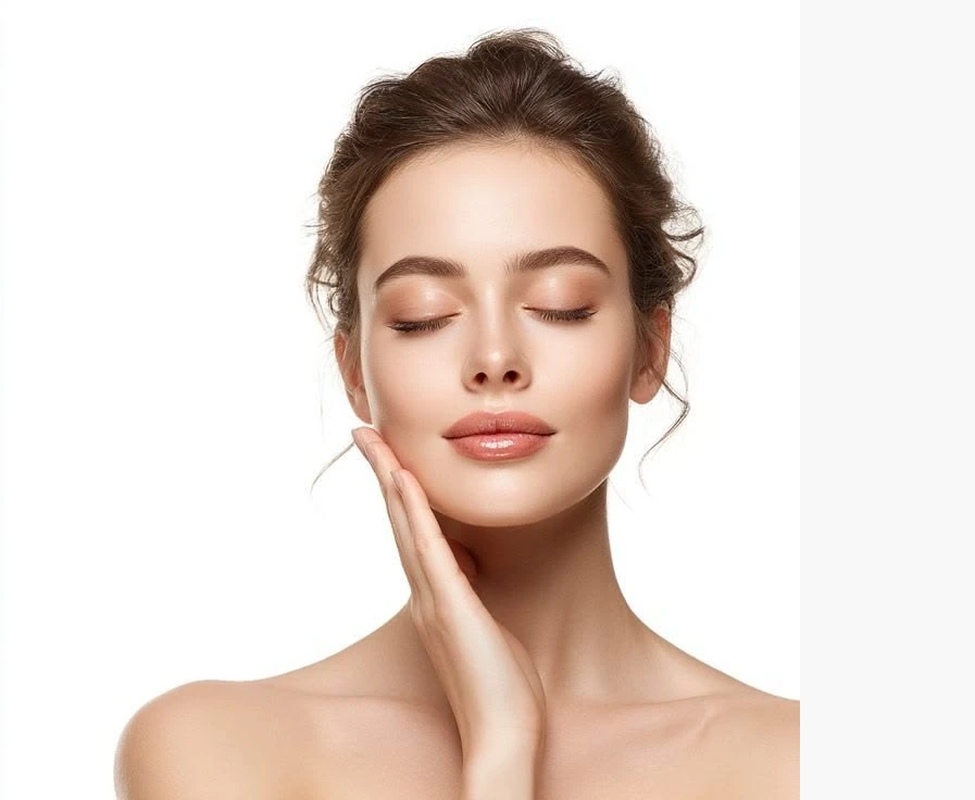 Elegant woman with naturally enhanced features