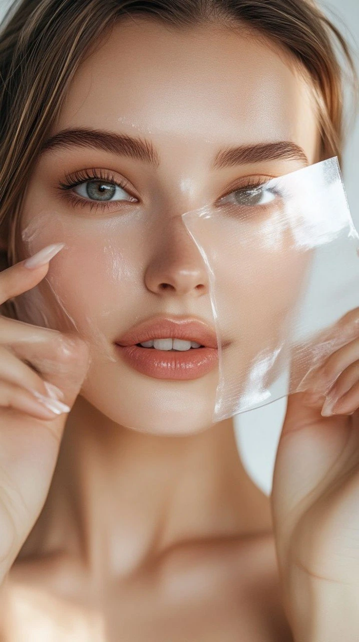 Aesthetic specialist applying a professional chemical peel mask at Smile Story Medical Center, Deira